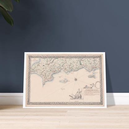 Carte topographique des côtes maritimes de Bretagne et des rivières de ce pays, depuis Port Louis jusqu'à celui d'Audierne, avec les îles de Groix, Glénan, aux Moutons, Tudy et de Saint-Nom. - image 52949330493773