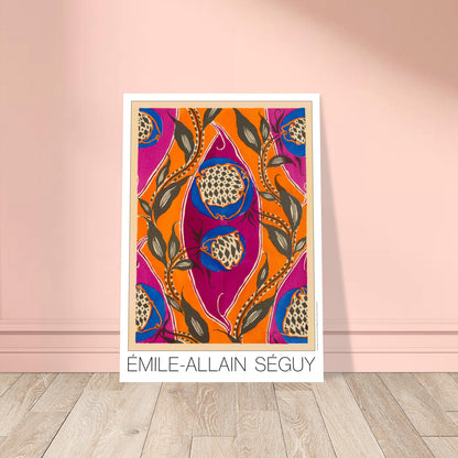 Fruits exotiques sur fond orange et fuchsia - Samarkande, motifs orientaux par Émile-Allain Séguy - image 53865713729869