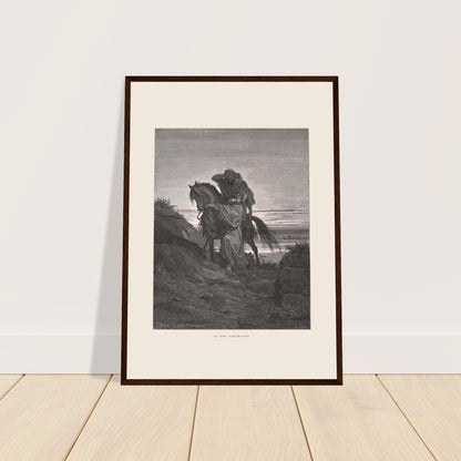 Le Bon Samaritain sur la route – Gravure de Gustave Doré. Œuvre de Gustave Doré représentant le Bon Samaritain, où un homme à cheval aide un blessé sur une route rocailleuse.