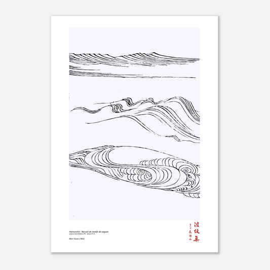 Motif N°18 du volume intermédiaire (中) du recueil Hamonshū, par Mori Yūzan - Taille 59,4x84,1 cm (A1)