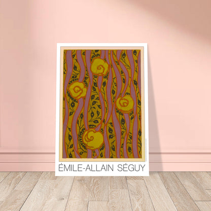 Motifs jaunes sur fond rose - Samarkande, motifs orientaux par Émile-Allain Séguy - image 53865772122445