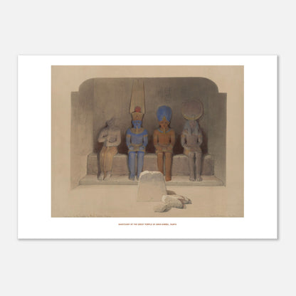 Planche ancienne : Scène sur le Nil près de Wadi Dabod par David Roberts (42x59,4 cm (A2)). Scène sur le Nil près de Wadi Dabod, avec des crocodiles sur la rive, des personnages, des palmiers et des formations rocheuses à l'horizon.