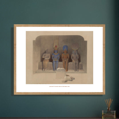 Planche ancienne : Scène sur le Nil près de Wadi Dabod par David Roberts. Scène sur le Nil près de Wadi Dabod, avec des crocodiles sur la rive, des personnages, des palmiers et des formations rocheuses à l'horizon. Image d'illustration 6