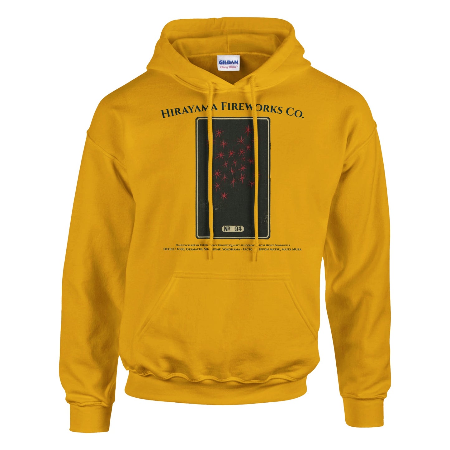 Sweat Hirayama Fireworks Co, modèle n°34 - Couleur Or