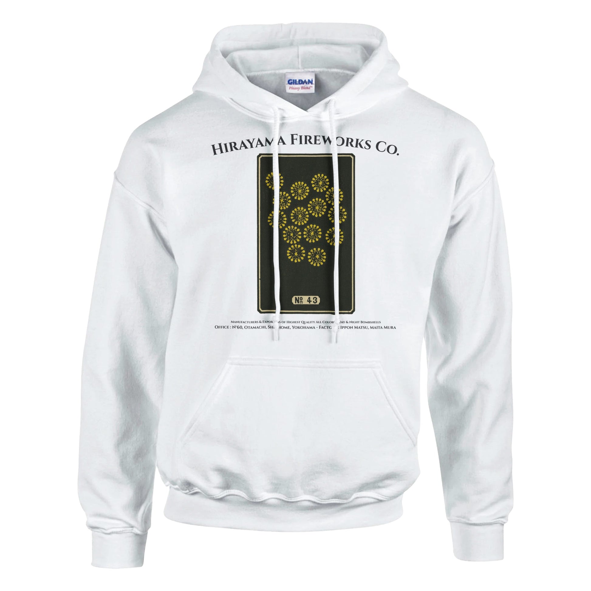 Sweat Hirayama Fireworks Co, modèle n°43 - Couleur Blanc