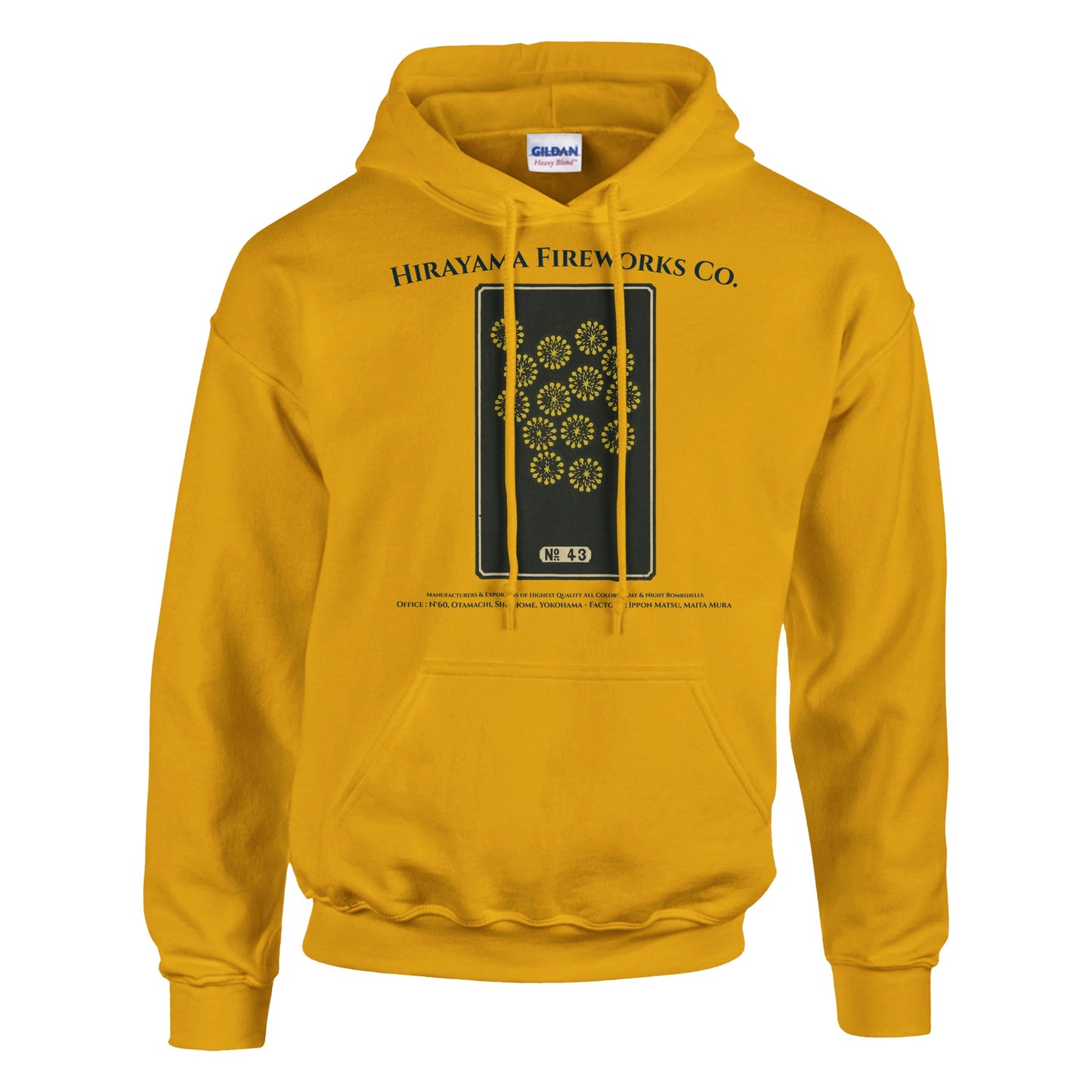 Sweat Hirayama Fireworks Co, modèle n°43 - Couleur Or