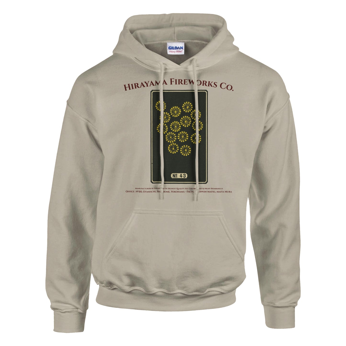 Sweat Hirayama Fireworks Co, modèle n°43 - Couleur Sable