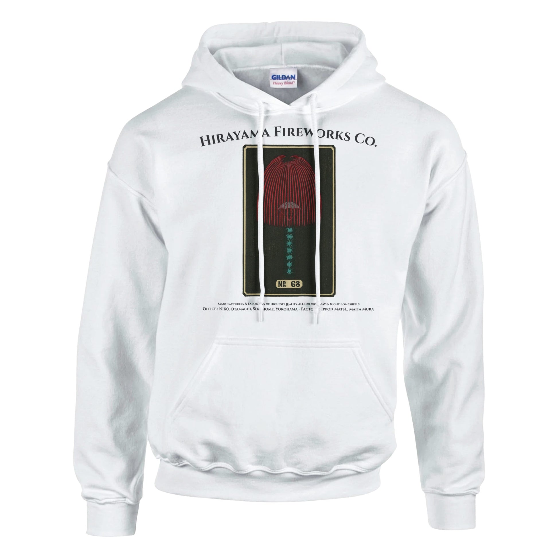 Sweat Hirayama Fireworks Co, modèle n°68 - Couleur Blanc