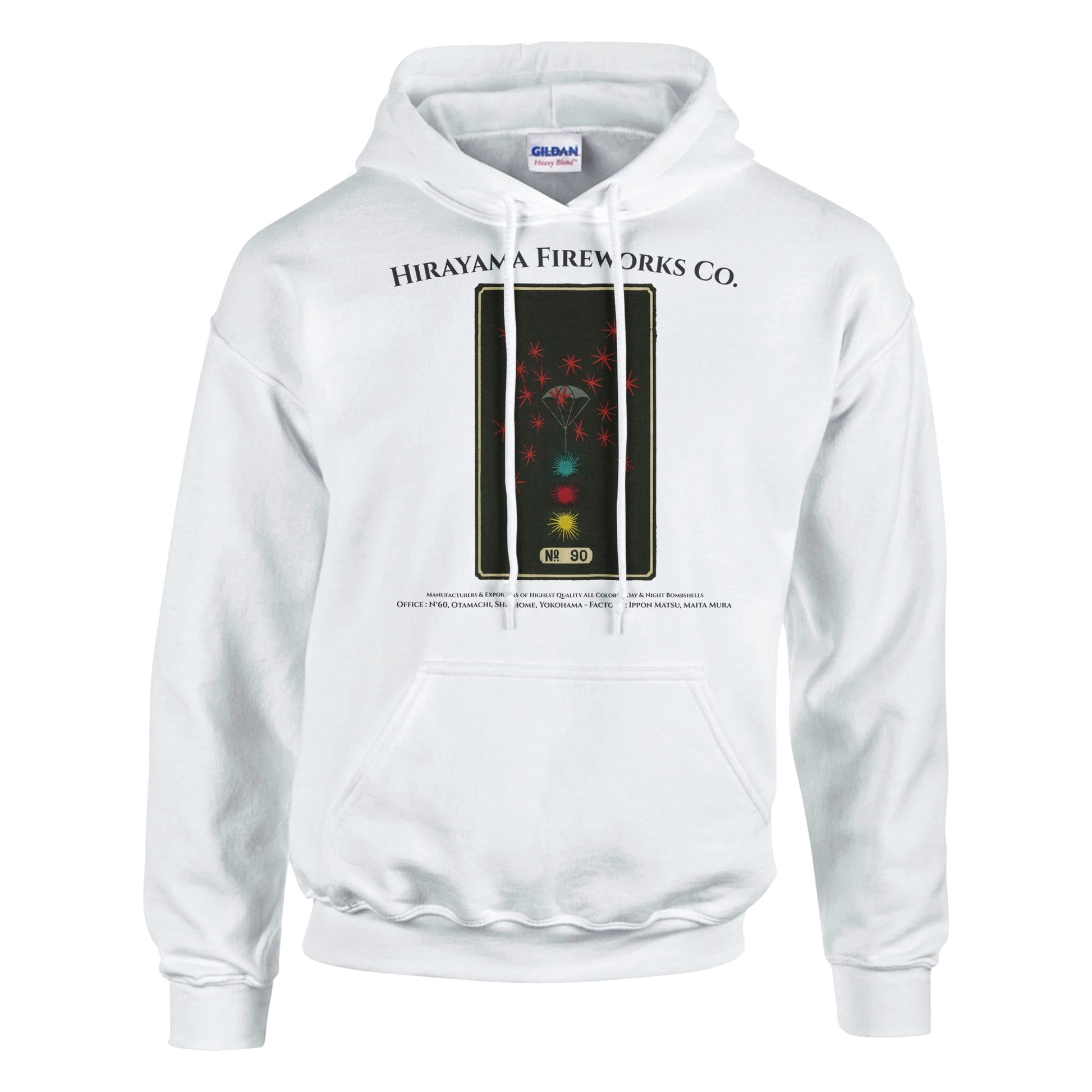 Sweat Hirayama Fireworks Co, modèle n°90 - Couleur Blanc