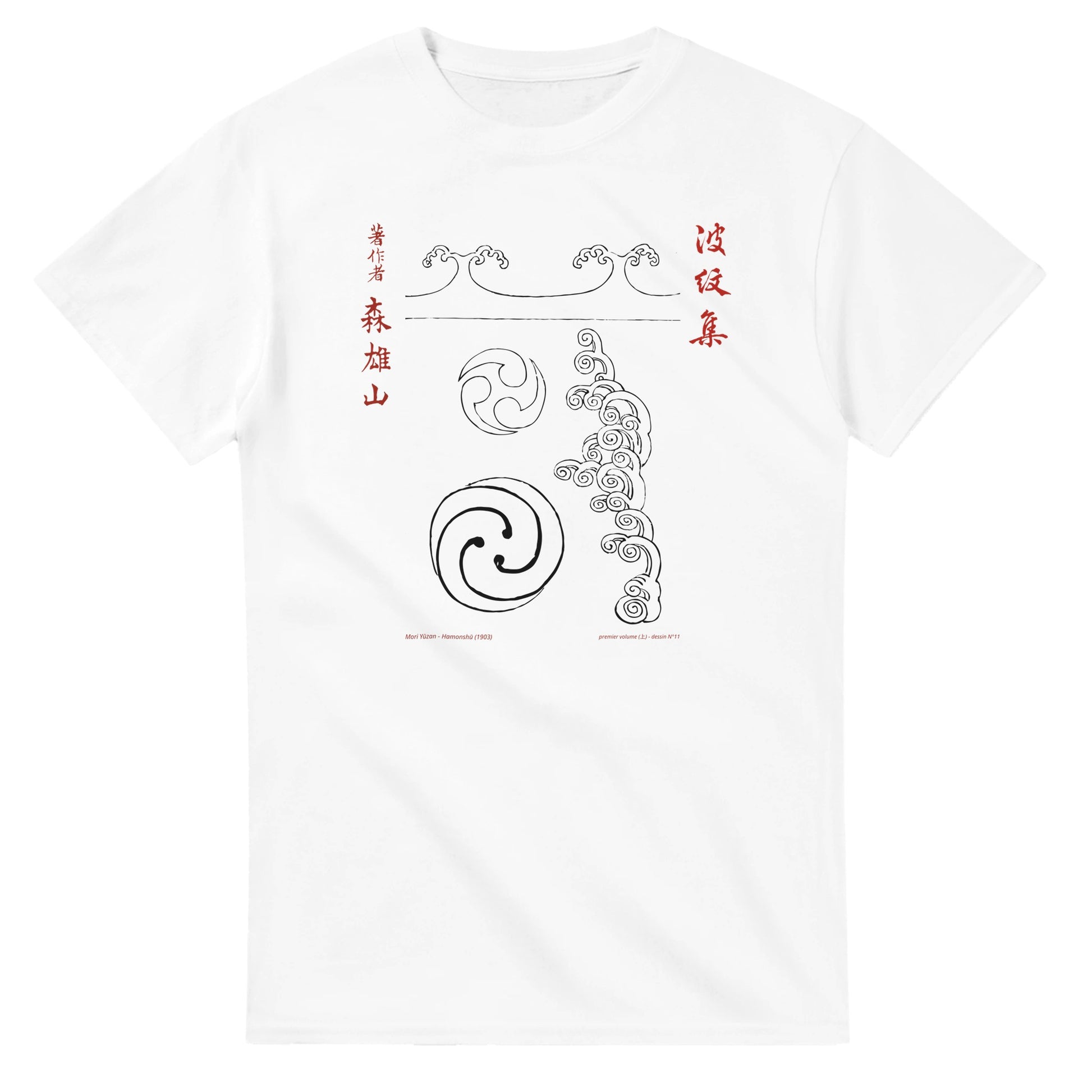 T-shirt motif N°11 Hamonshū premier volume (上), par Mori Yūzan (1903) - Couleur Blanc