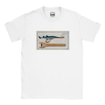 T-Shirt Requin «La Scie» - Embrio Squali Pristi - Couleur Blanc