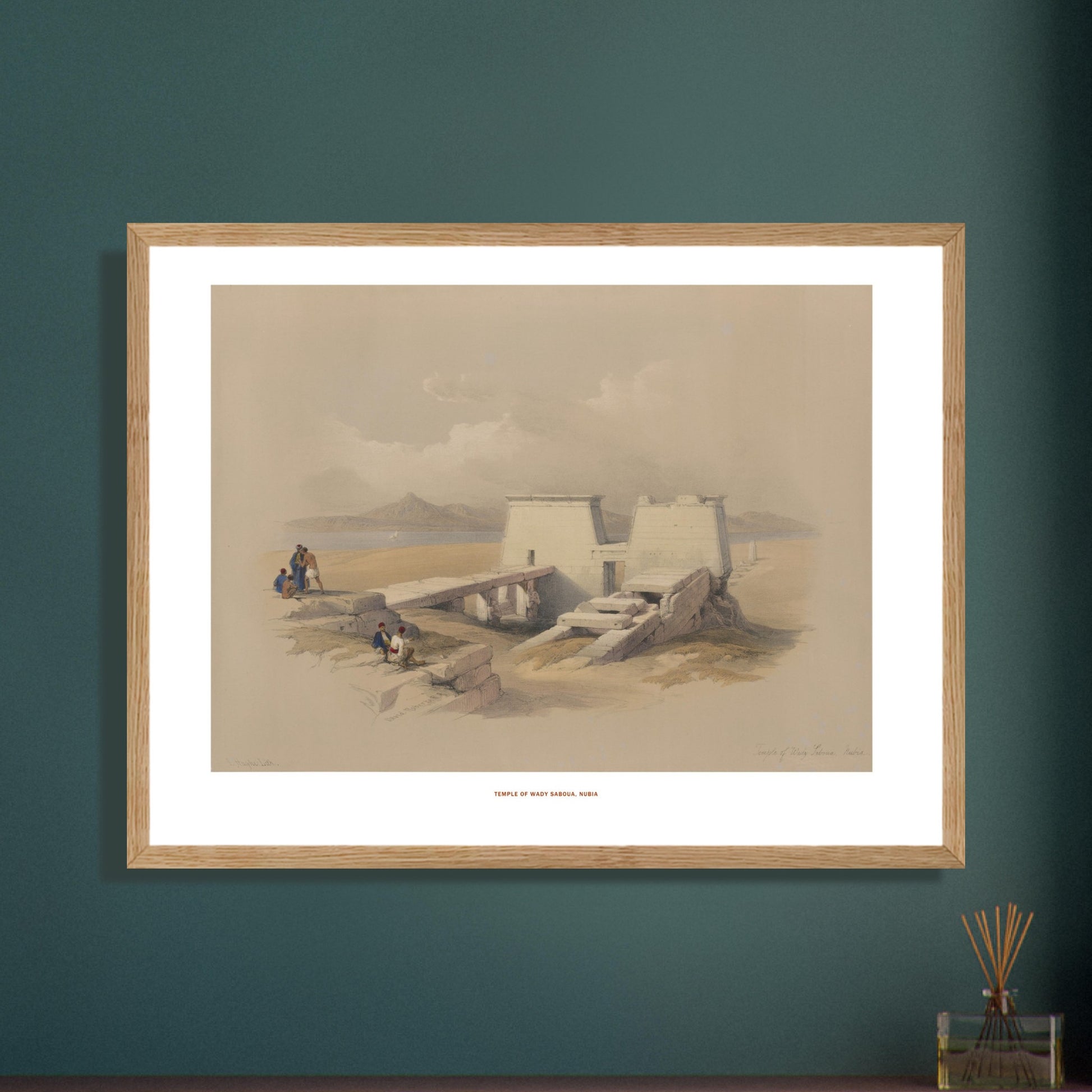 Temple de Wadi es-Seboua, Nubie - lithographie de David Roberts (1838). - image 52912136552781