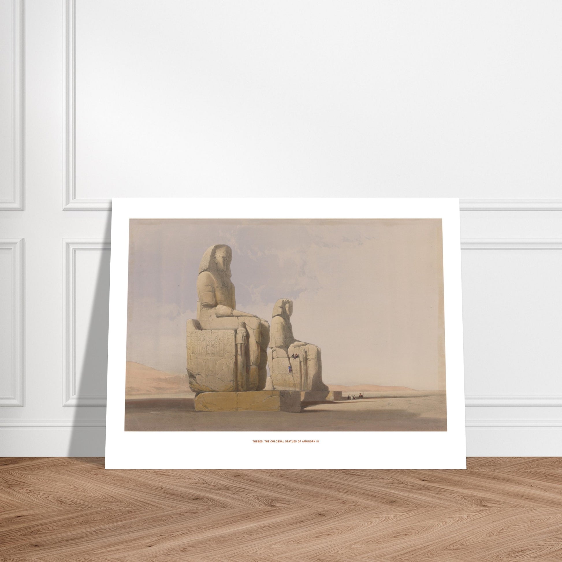 Thèbes. Les statues colossales d'Amenhotep III - lithographie de David Roberts (1838). - image 52912263627085