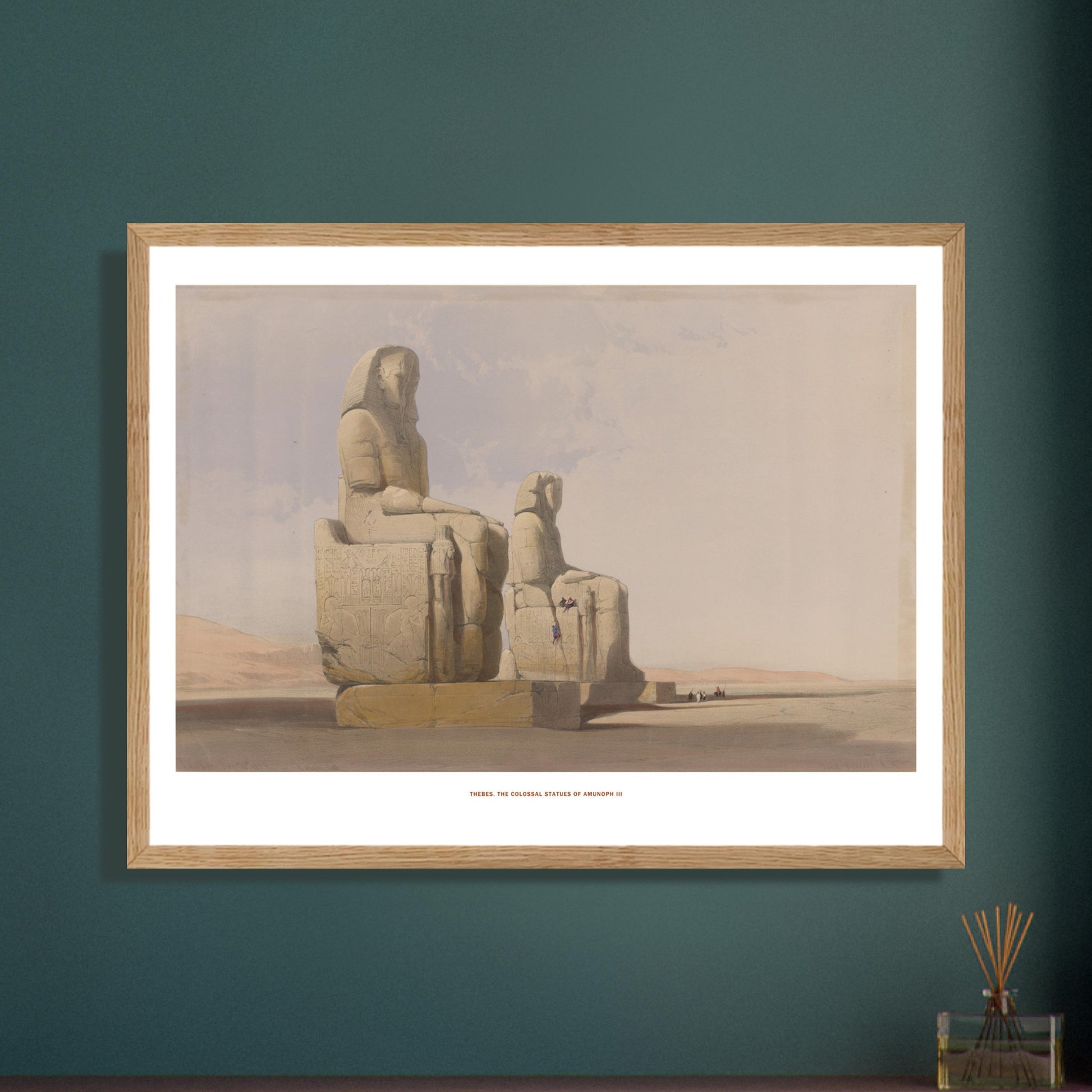Thèbes. Les statues colossales d'Amenhotep III - lithographie de David Roberts (1838). - image 52912263659853